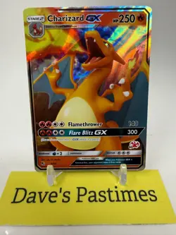 Pokemon TCG English Card Hidden Fates Charizard GX 9/68 Holo Rare P2 - Image 1