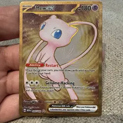 Mew ex 205/165 Metal Black Star Promo Pokemon 151 Holo Hyper Rare Card TCG - Image 1