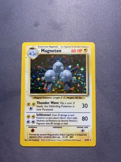 Pokemon TCG - Magneton Holo - Unlimited - 9/102 Base Set Regular 1999-2000 Wotc - Image 1