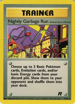 Nightly Garbage Run 77/82 Uncommon Team Rocket Pokemon 1st Edition LP - Image 1