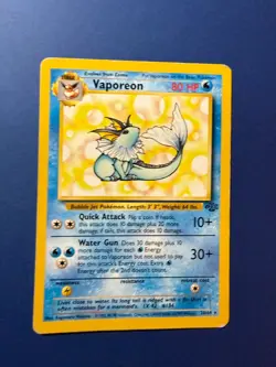 🔥 1999 Pokemon Vaporeon #28 Jungle Rare Non Holo WOTC HP 🔥 - Image 1