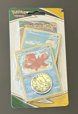 Pokemon TCG Evolving Skies REMORAID & OCTILLERY Promo & 1 Booster Packs Sealed - Image 1
