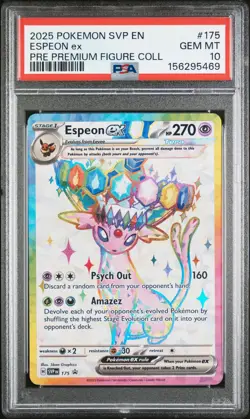 2025 POKEMON SVP EN-SV BLACK STAR PROMO #175 ESPEON EX PSA 10 - Image 1