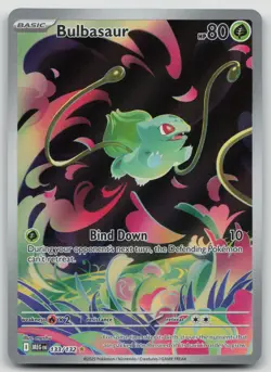 Bulbasaur 133/132 Mega Evolution Illustration Rare NM Holo Pokemon - Image 1