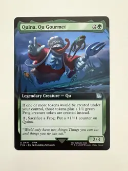 Quina Qu Gourmet Borderless MTG Magic the Gathering Card NM Near Mint FIN - Image 1