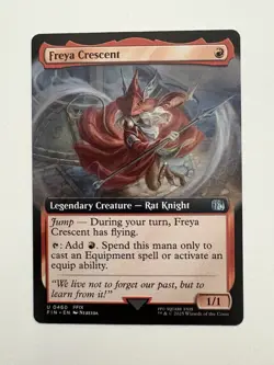 Freya Crescent Borderless MTG Magic the Gathering Card NM Near Mint FIN - Image 1