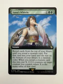 Yuna’s Whistle Borderless MTG Magic the Gathering Card NM Near Mint FIC - Image 1