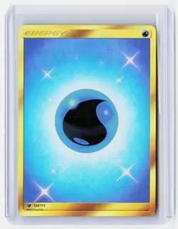 2017 Pokemon—Water Energy #124/111 Crimson Invasion—Secret Rare Holo - Image 1