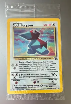 Pokemon Cool Porygon, Black Star Promo 15, Holo, WOTC, Factory Sealed - Image 1
