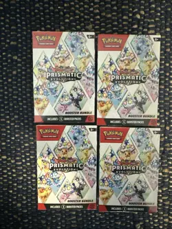 Pokemon Prismatic Evolutions Booster Bundle Lot Of 4 Brand New Factory Sealed - Image 1