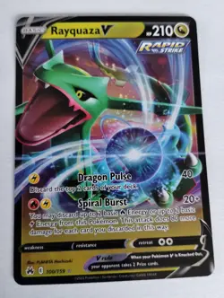 Pokemon TCG Rayquaza V Crown Zenith 100/159 Holo Ultra Rare - Image 2