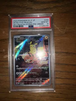 2023 POKEMON JAPANESE SV-P PROMO #098 DETECTIVE PIKACHU PSA 10 - Image 1