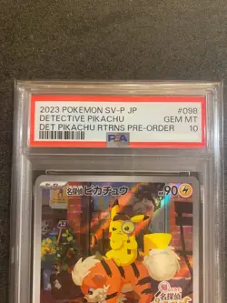 PSA 10 POKEMON Japanese SV-P 098 PROMO DETECTIVE PIKACHU 2023 DET RTRNS - Image 2