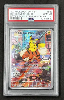 The Pokemon Company Detective Pikachu 098/SV-P 2023 PSA 10 Holo Japanese Promo - Image 1