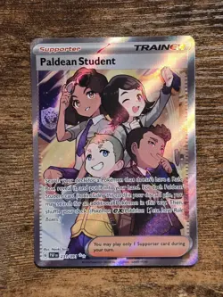Paldean Student 231/091 Paldean Fates Holo Ultra Rare Pokemon Card English NM - Image 1