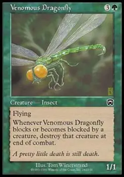 Venomous Dragonfly -Foil Medium Play MTG Mercadian Masques - Image 1