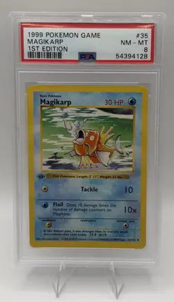 Magikarp Base Set 1st Edition #35 | PSA 8 Pokemon Card - Image 1