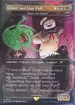 [1x] Slimer and Stay Puft - Yargle and Multani - Foil - Borderless Near Mint, En - Image 1