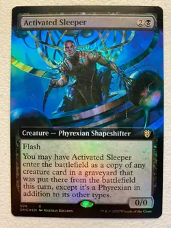 MTG 1x FOIL EXTENDED ART Activated Sleeper # 74 Dominaria United Magic the x1 NM - Image 1