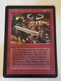 Magic the Gathering MTG Beta Keldon Warlord NM- (Beta Bob) - Image 1