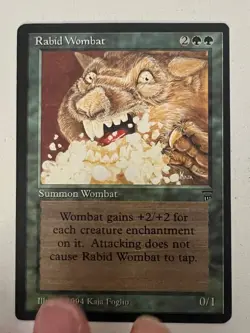 Magic the Gathering MTG Legends Rabid Wombat NM- (Beta Bob) - Image 1