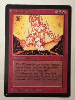 Magic the Gathering MTG Beta Fire Elemental LP- (Beta Bob) - Image 1