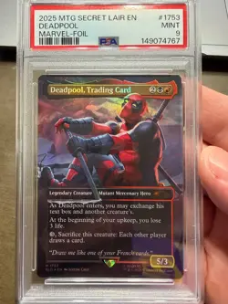 2025 Magic Secret Lair Deadpool Borderless Marvel Foil #1753- PSA 9 - Image 1