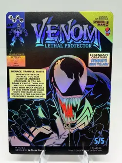 Venom Lethal Protector Eddie Brock FOIL NM MTG Spider-Man 0233 - Image 1
