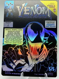 Venom Lethal Protector Eddie Brock FOIL NM MTG Spider-Man 0233 - Image 2
