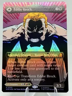 Venom Lethal Protector Eddie Brock FOIL NM MTG Spider-Man 0233 - Image 3