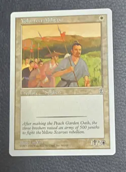 Volunteer Militia #30 Portal Three Kingdoms WOTC MtG PTK P3K LP English - Image 1