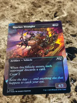 RIPCLAW WRANGLER Magic MTG Aetherdrift Borderless Foil - Image 1