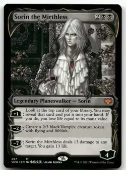 Sorin the Mirthless (Showcase) #297 (NM) Crimson Vow VOW Magic MTG - Image 1