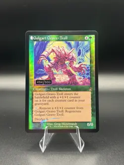 MTG SERIALIZED LP Golgari Grave Troll RVR Foil Serial Numbered - Image 1