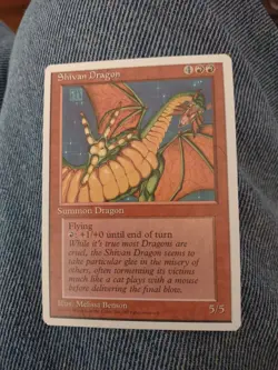 Magic The Gathering Fourth Edition Shivan Dragon MTG CCG 4th Edition MN+ - Image 1