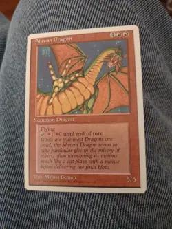 Magic The Gathering Fourth Edition Shivan Dragon MTG CCG 4th Edition MN+ - Image 3