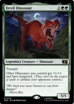 Devil Dinosaur 719 Rare Commander: Marvel Super Heroes Magic: The Gathering NM - Image 1