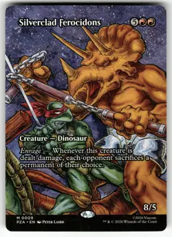Silverclad Ferocidons (Borderless) 9 Teenage Mutant Ninja Turtles MTG NM - Image 1