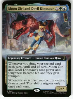 Moon Girl and Devil Dinosaur (Extended Art) 421 Marvel Super Heroes MTG NM - Image 1