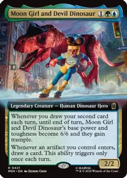 Moon Girl and Devil Dinosaur (Extended Art) 421 Marvel Super Heroes MTG NM - Image 3
