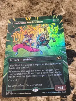 LUMBERING WORLDWAGON Magic MTG Aetherdrift Borderless Foil - Image 1
