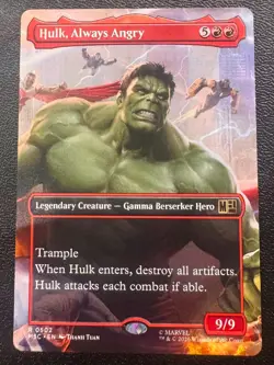 Hulk, Always Angry (Borderless) Commander: Marvel Super Heroes Regular - NM - Image 1