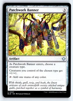 Patchwork Banner 247 Uncommon Bloomburrow Magic: The Gathering NM - Image 1
