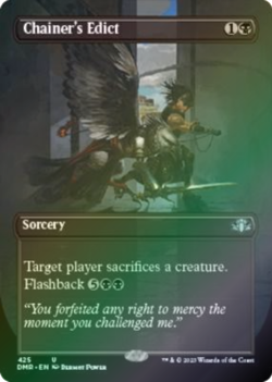 Chainer's Edict Borderless FOIL Dominaria Remastered MTG Uncommon - Image 1
