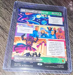 Marvel Super Heroes MTG The Coming of Galactus Foil Saga Enchantment - Image 1