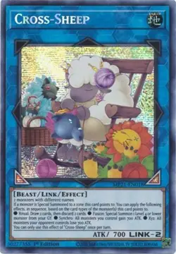 Yu-Gi-Oh Card - MP21-EN018 - CROSS-SHEEP (secret rare holo) - NM/Mint - Image 1
