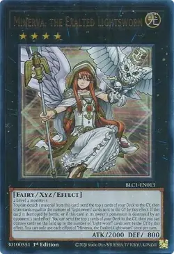 Yu-Gi-Oh Card - BLC1-EN013 - MINERVA, THE EXALTED LIGHTSWORN (ultra rare) - NM/M - Image 1