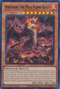 Yu-Gi-Oh Card - BLC1-EN033 - DOGORAN, THE MAD FLAME KAIJU (ultra rare holo) NM/M - Image 1