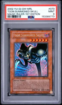 2002 YU-GI-OH! MRL-MAGIC RULER 1ST EDITION #073 TOON SUMMONED SKULL PSA 9 - Image 1