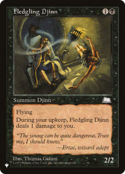 Fledgling Djinn (REGULAR) x1 - MTG The List PLST #WTH-69 - Image 1